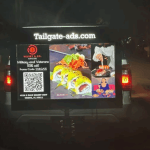 Tailgate Ad Platform With Speaker